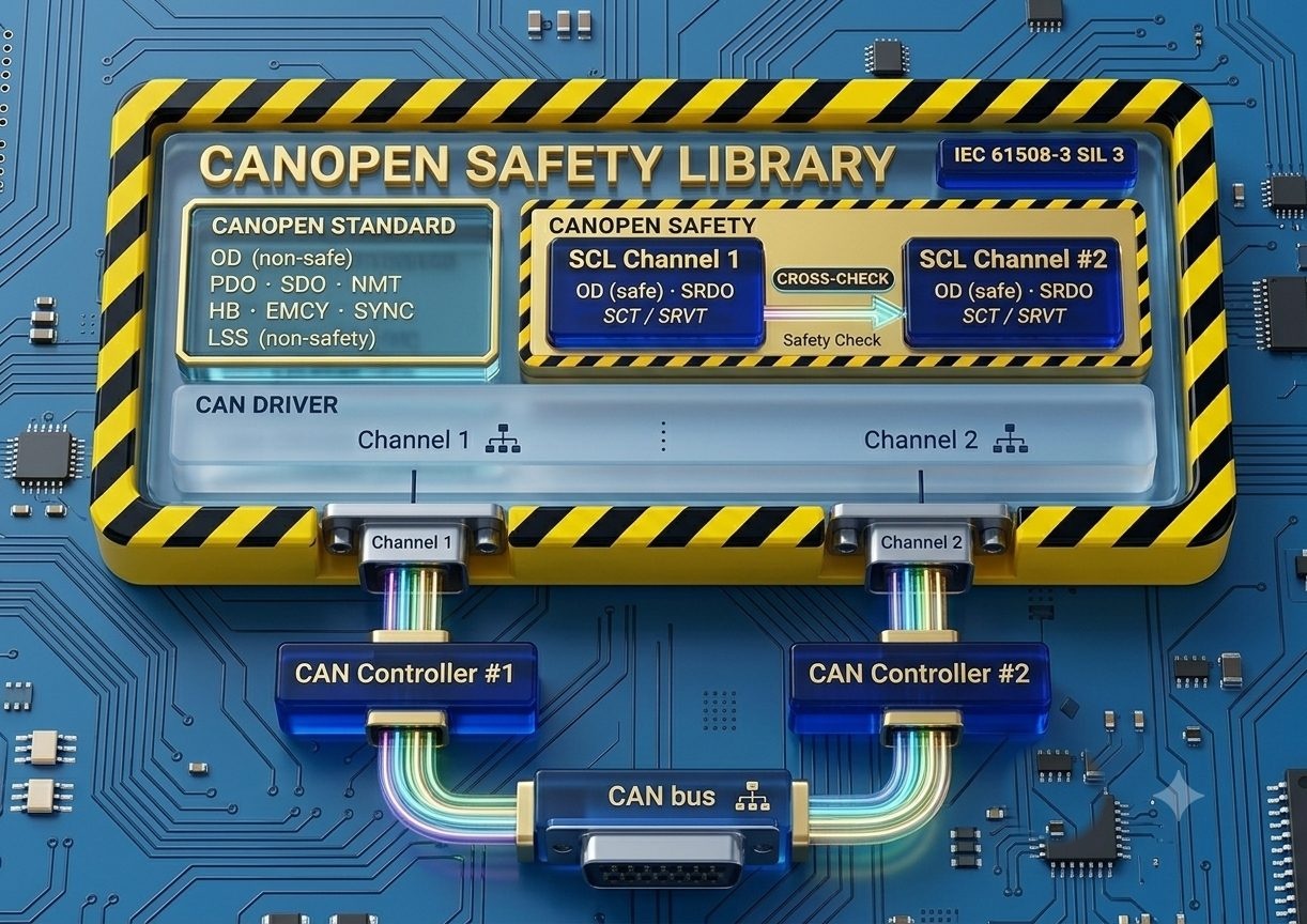 CANopen Safety Master Stack (CiA 304 SRDO, SIL3)