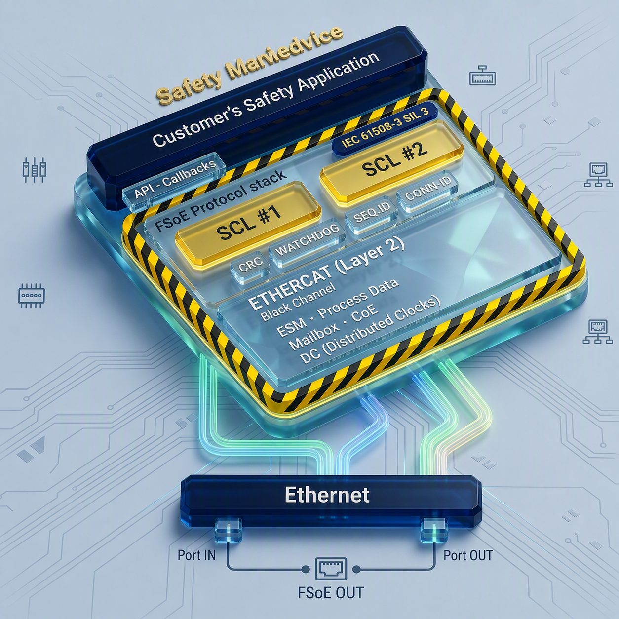 FSoE MainInstance stack for EtherCAT safety controllers